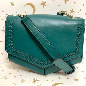 Sandro | Lou MM Teal Braided Crossbody Bag NEW